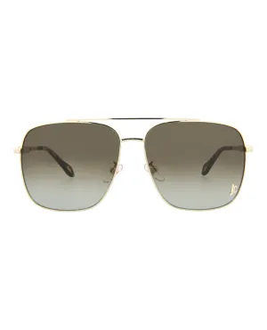 Aviator-Frame Metal Sunglasses