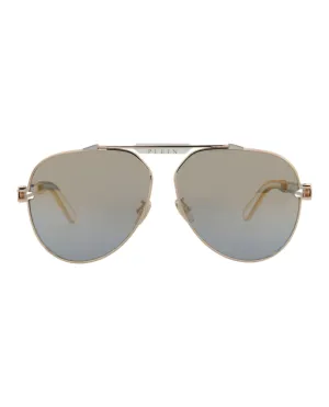 Aviator-Frame Titanium Sunglasses