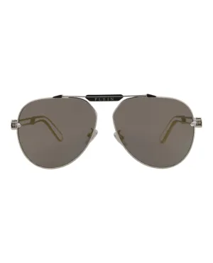 Aviator-Frame Titanium Sunglasses