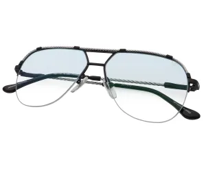 Blanco Half Rim 24KT Two-Tone Black / White Gold
