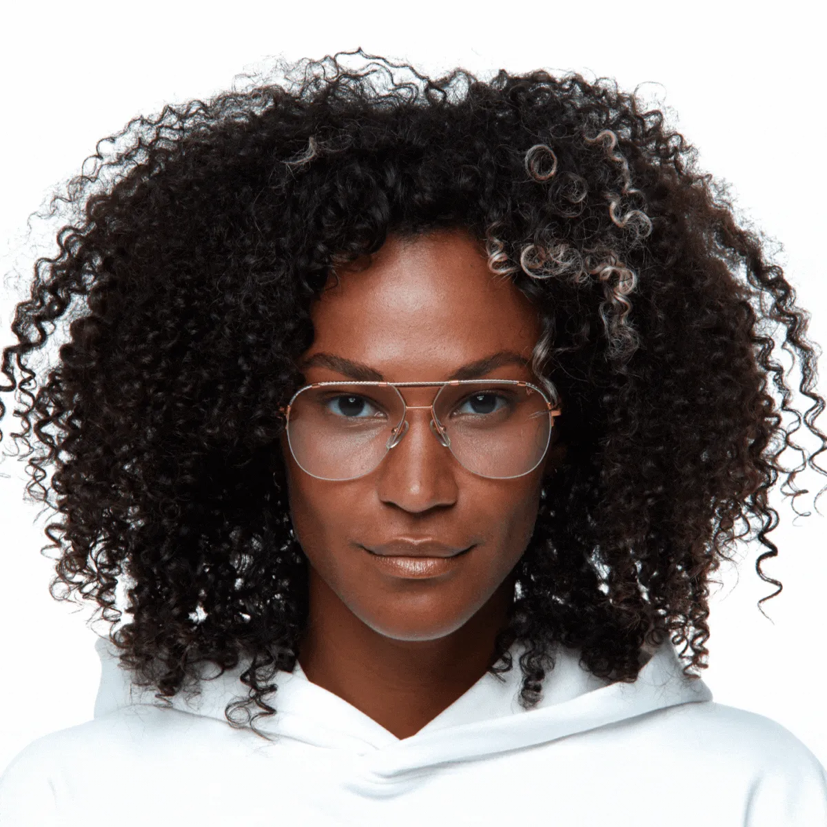 Blanco Half Rim 24KT Two-Tone Black / White Gold