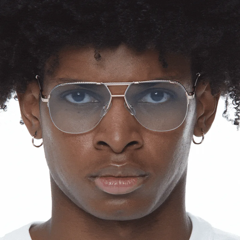 Blanco Half Rim 24KT Two-Tone Rose Gold