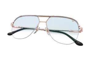 Blanco Half Rim 24KT Two-Tone Rose Gold