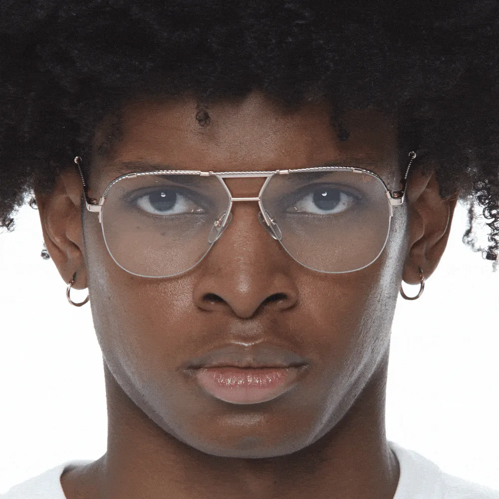 Blanco Half Rim 24KT Two-Tone Rose Gold