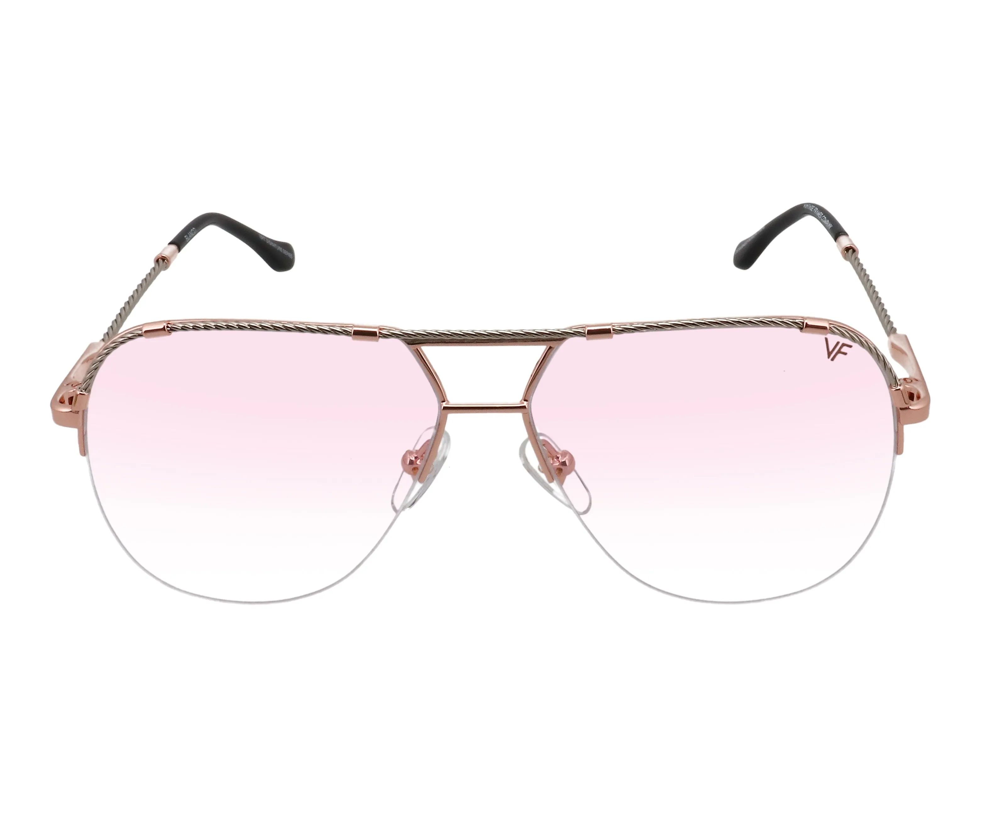Blanco Half Rim 24KT Two-Tone Rose Gold