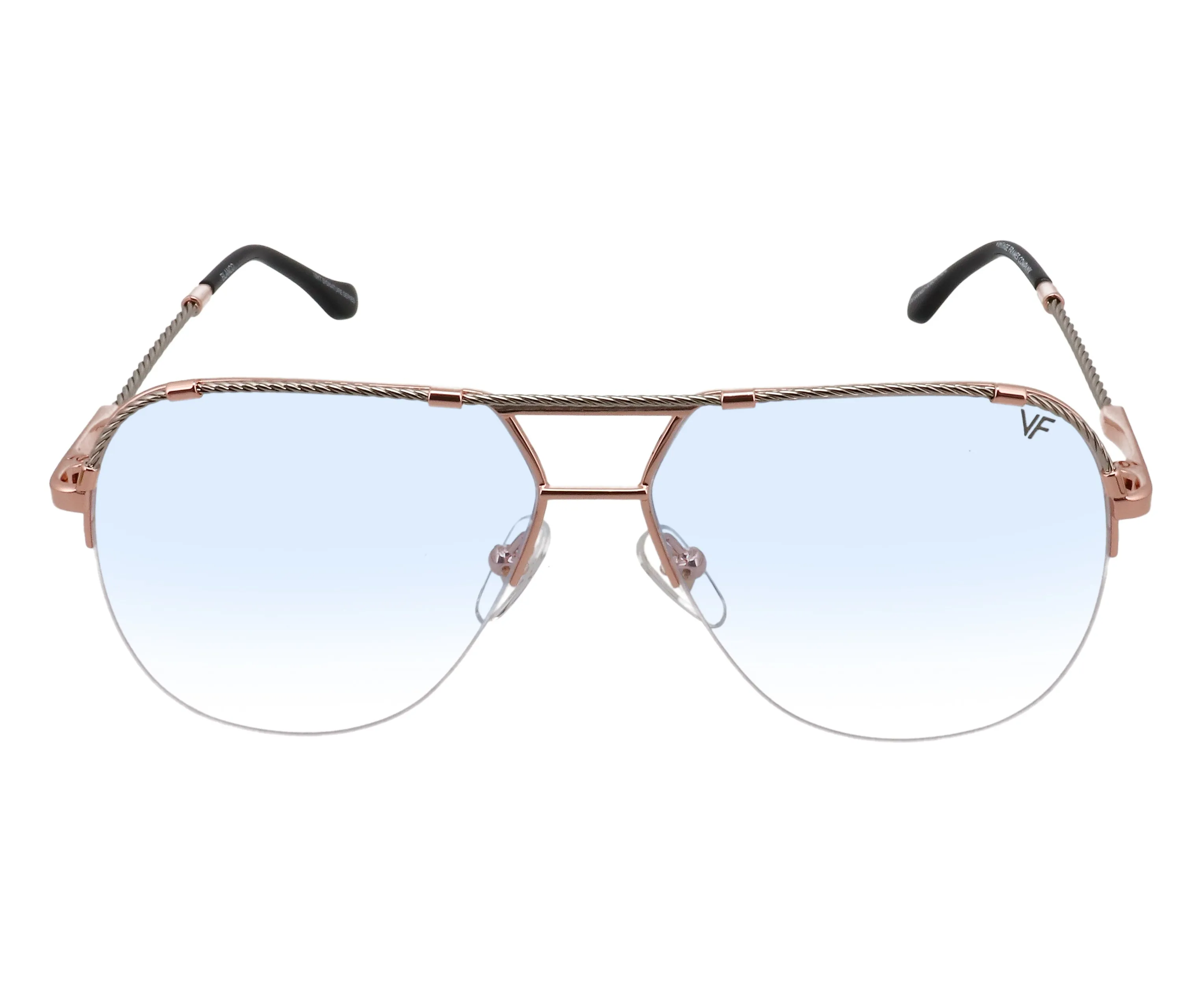 Blanco Half Rim 24KT Two-Tone Rose Gold