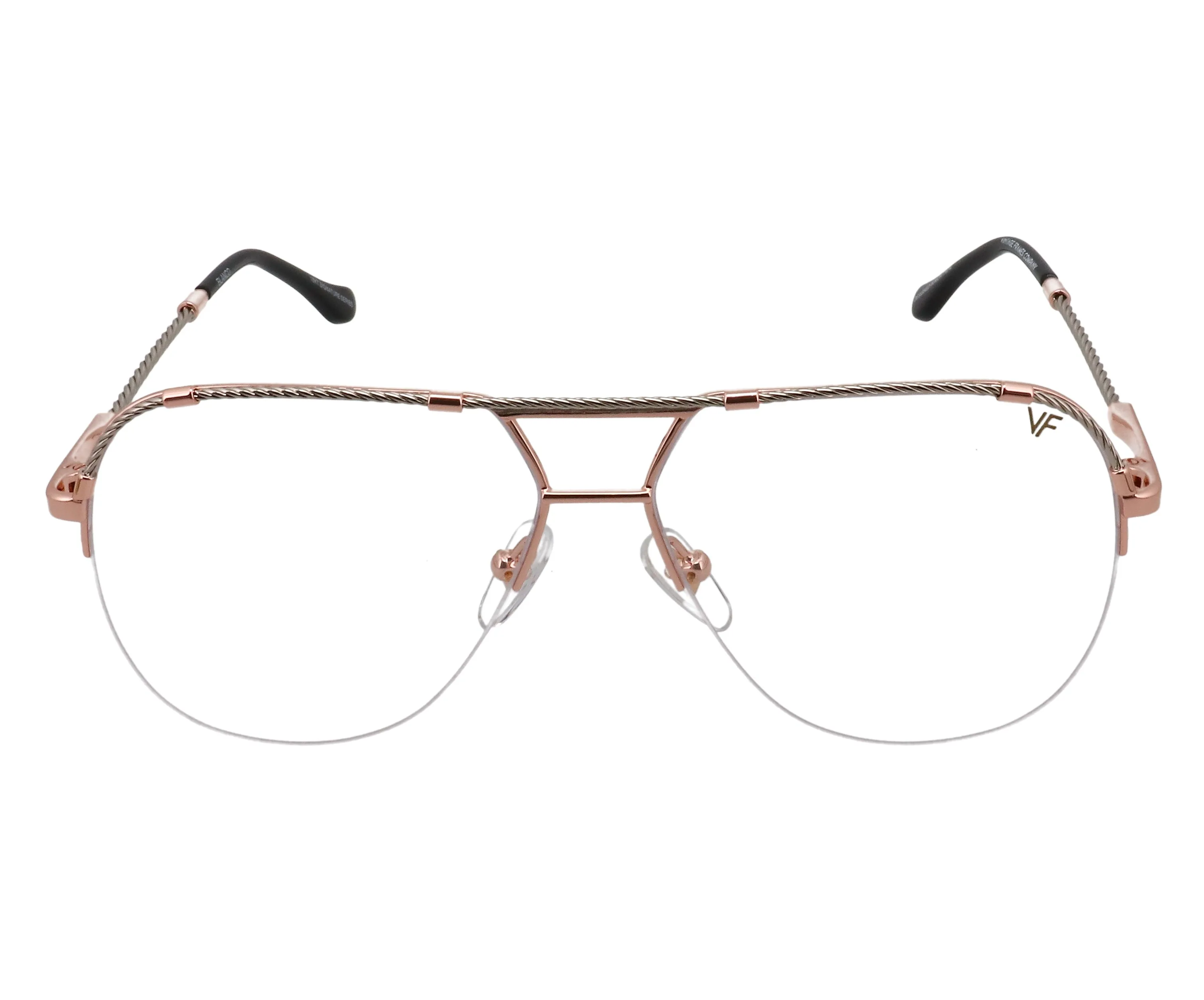 Blanco Half Rim 24KT Two-Tone Rose Gold