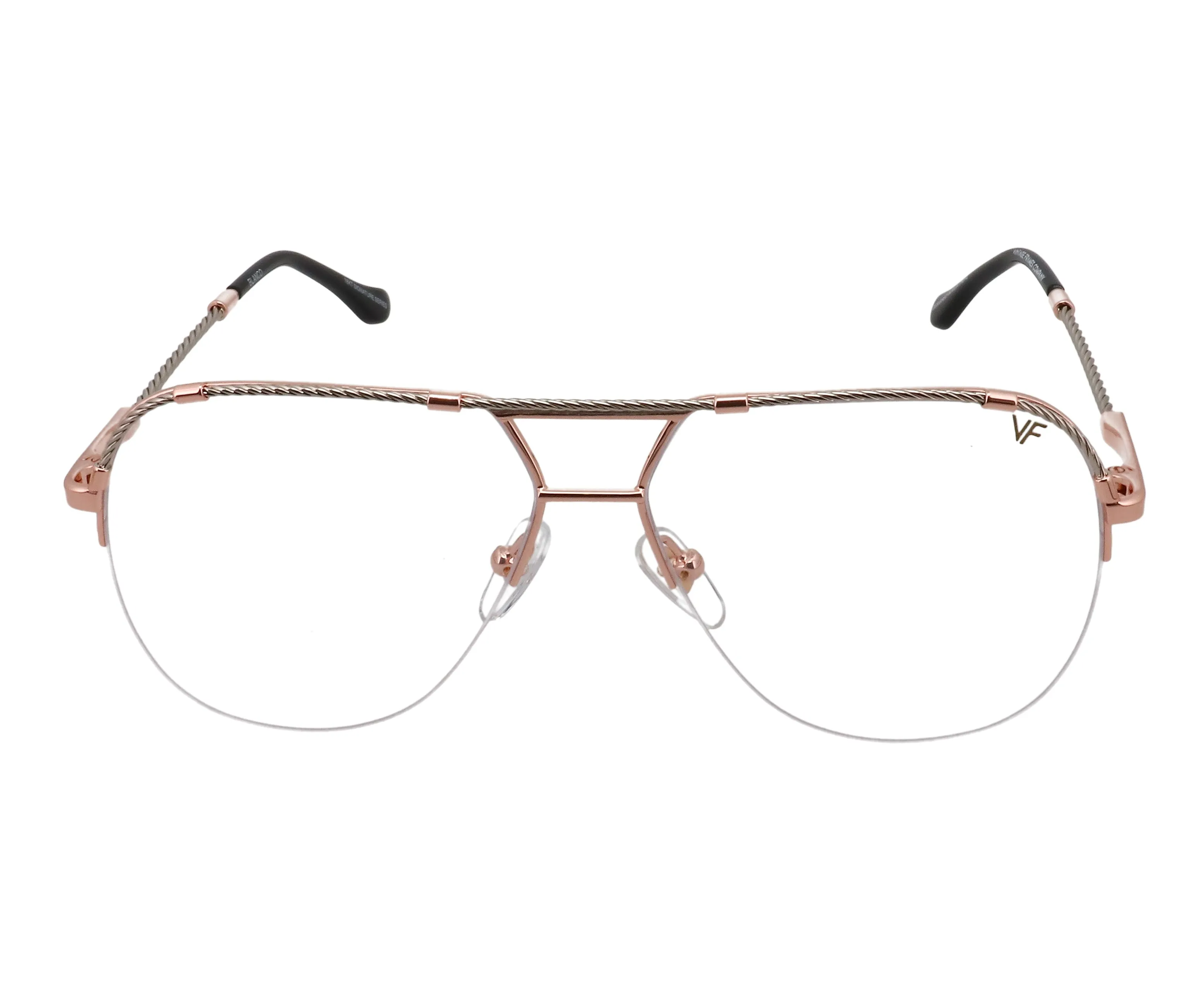 Blanco Half Rim 24KT Two-Tone Rose Gold