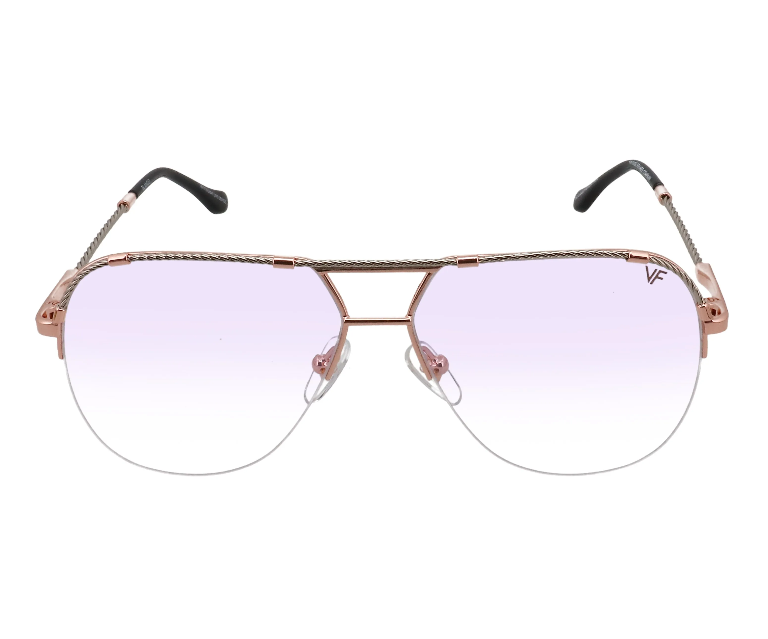 Blanco Half Rim 24KT Two-Tone Rose Gold