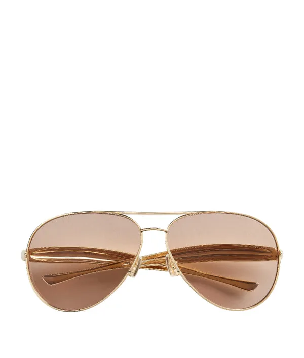 Bottega Veneta Unapologetic BV1305S Sardine Aviator Sunglasses
