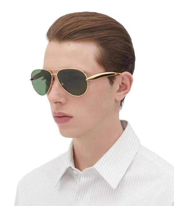 Bottega Veneta Unapologetic BV1305S Sardine Aviator Sunglasses