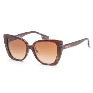 Burberry Women's 54mm Dark Havana Check Brown Sunglasses