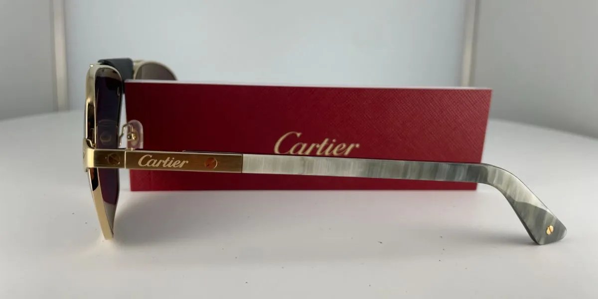 Cartier Buffalo Horn CT0389S 003 5JN Polarised