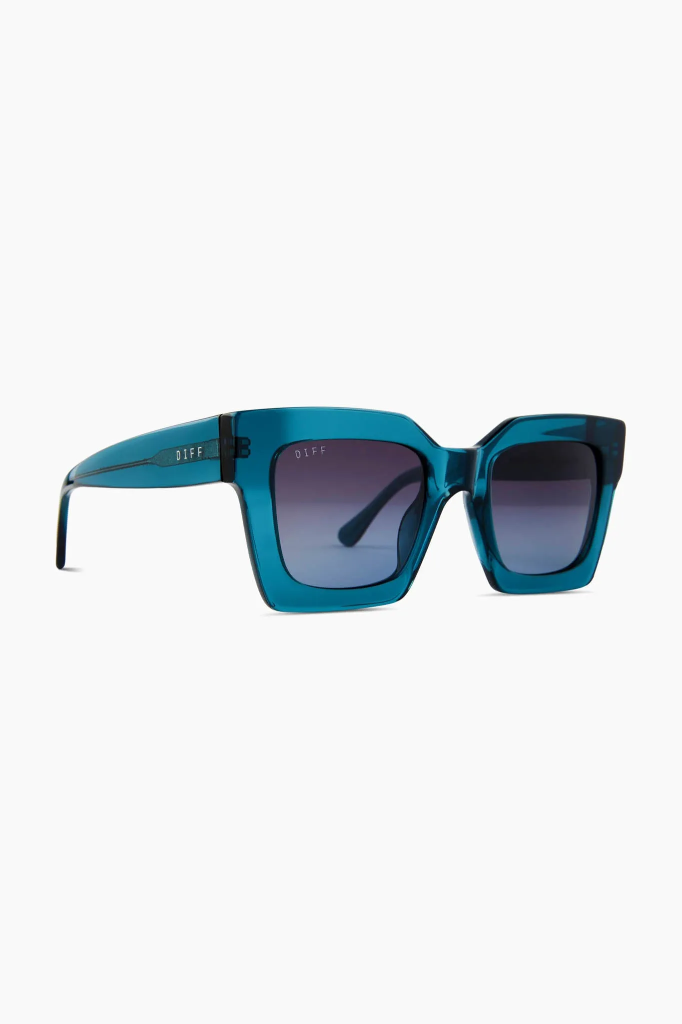 Deep Aqua Blue Gradient Dani Sunglasses
