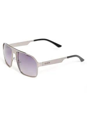 Flat Aviator Metal Sunglasses