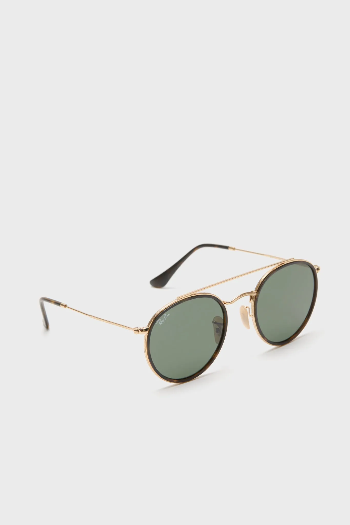Gold Tortoise Arista Round Sunglasses