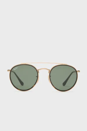 Gold Tortoise Arista Round Sunglasses