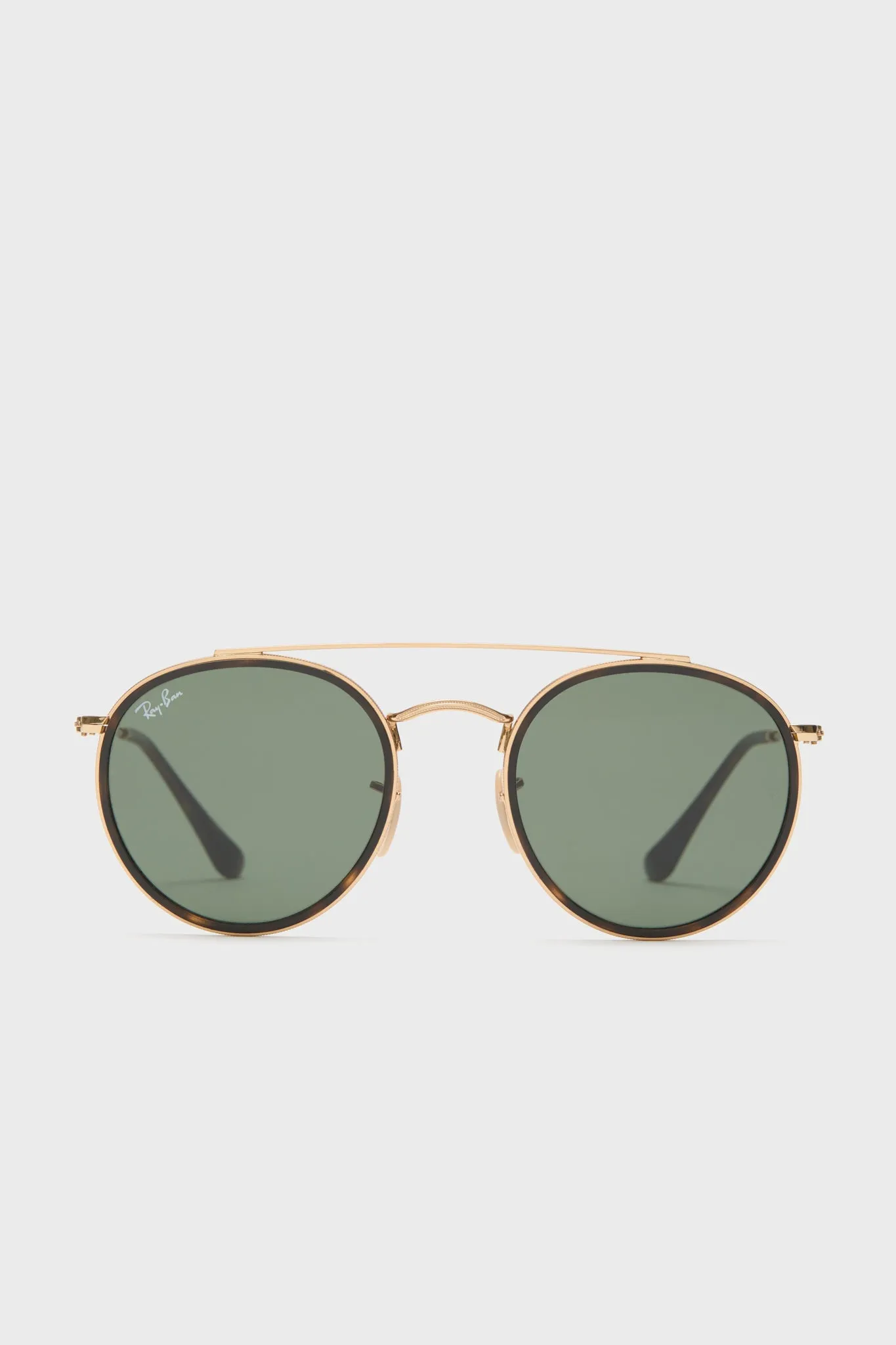 Gold Tortoise Arista Round Sunglasses