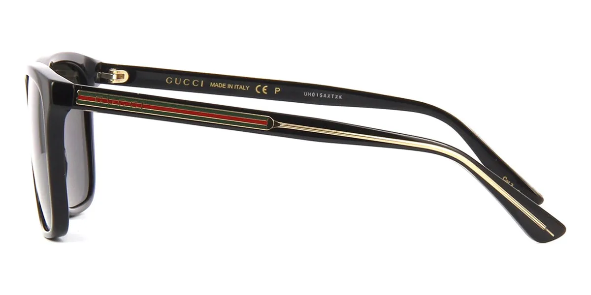 Gucci GG0381SN 007 Polarised Black and Crystal