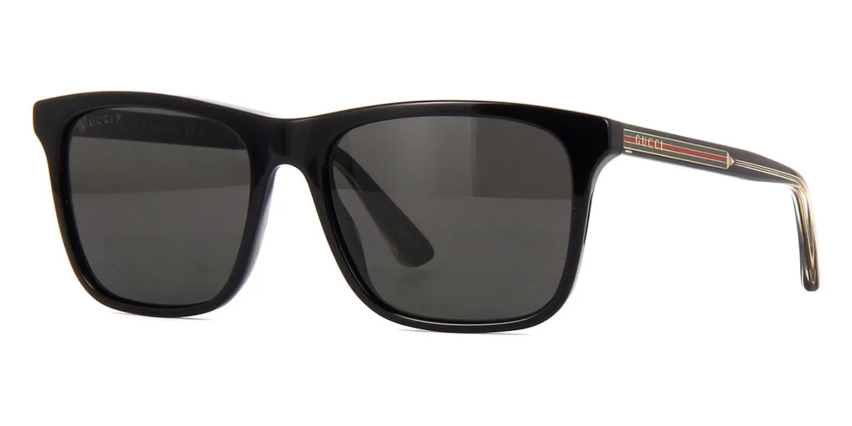 Gucci GG0381SN 007 Polarised Black and Crystal