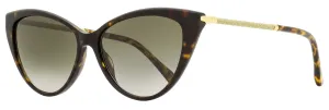 Jimmy Choo Women's Cat Eye Sunglasses Val 086HA Havana/Gold 57mm