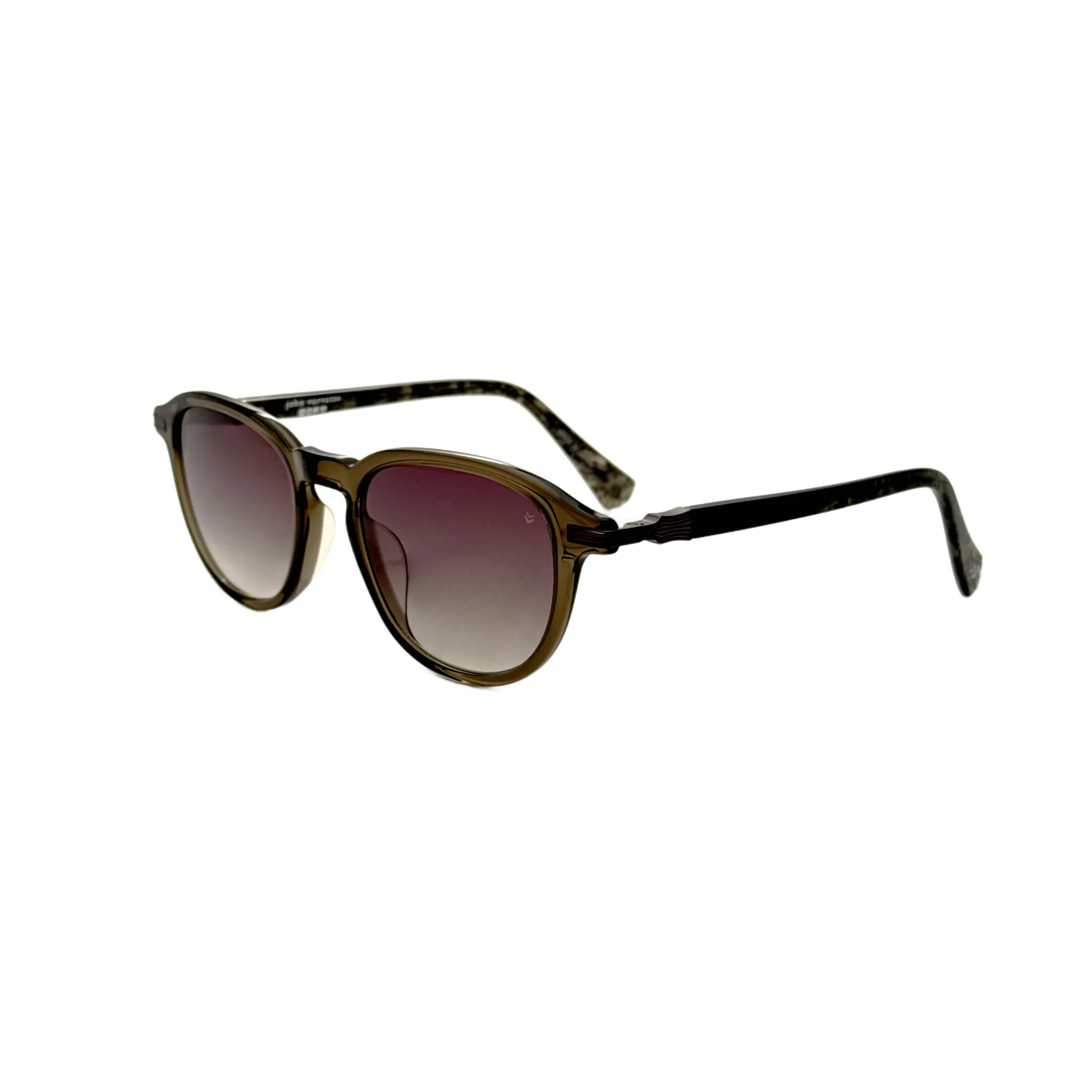 John Varvatos Men's 51 mm Olive Crystal Sunglasses