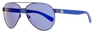 Lacoste Unisex Aviator Sunglasses L185S 424 Matte Navy 60mm