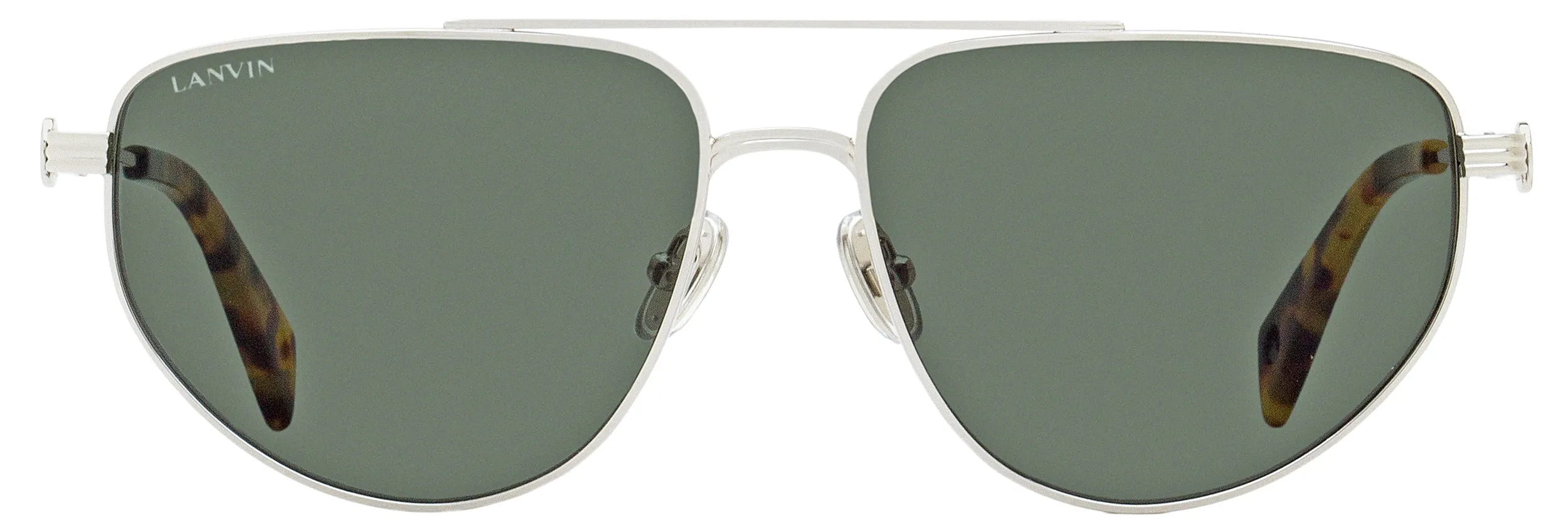 Lanvin Unisex Modified Avaitor Sunglasses LNV105S 045 Silver/Tortoise 58mm
