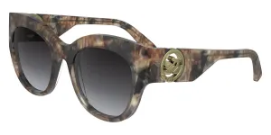 Longchamp Women's 52 mm Marble Brown Beige Sunglasses