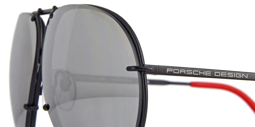 Porsche Design 8478 R VisionDrive Black Frame - Green Polar XTR   Silver Lenses