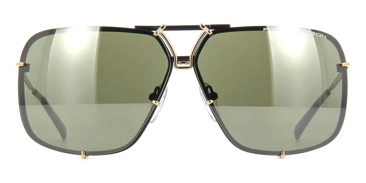 Porsche Design 8928 D Black & Gold Frame Interchangeable Grey Gradient Lenses