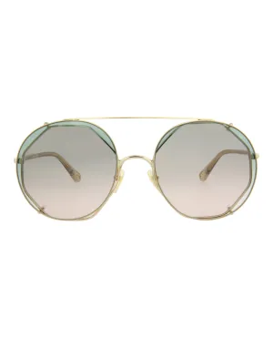 Round-Frame Metal Sunglasses