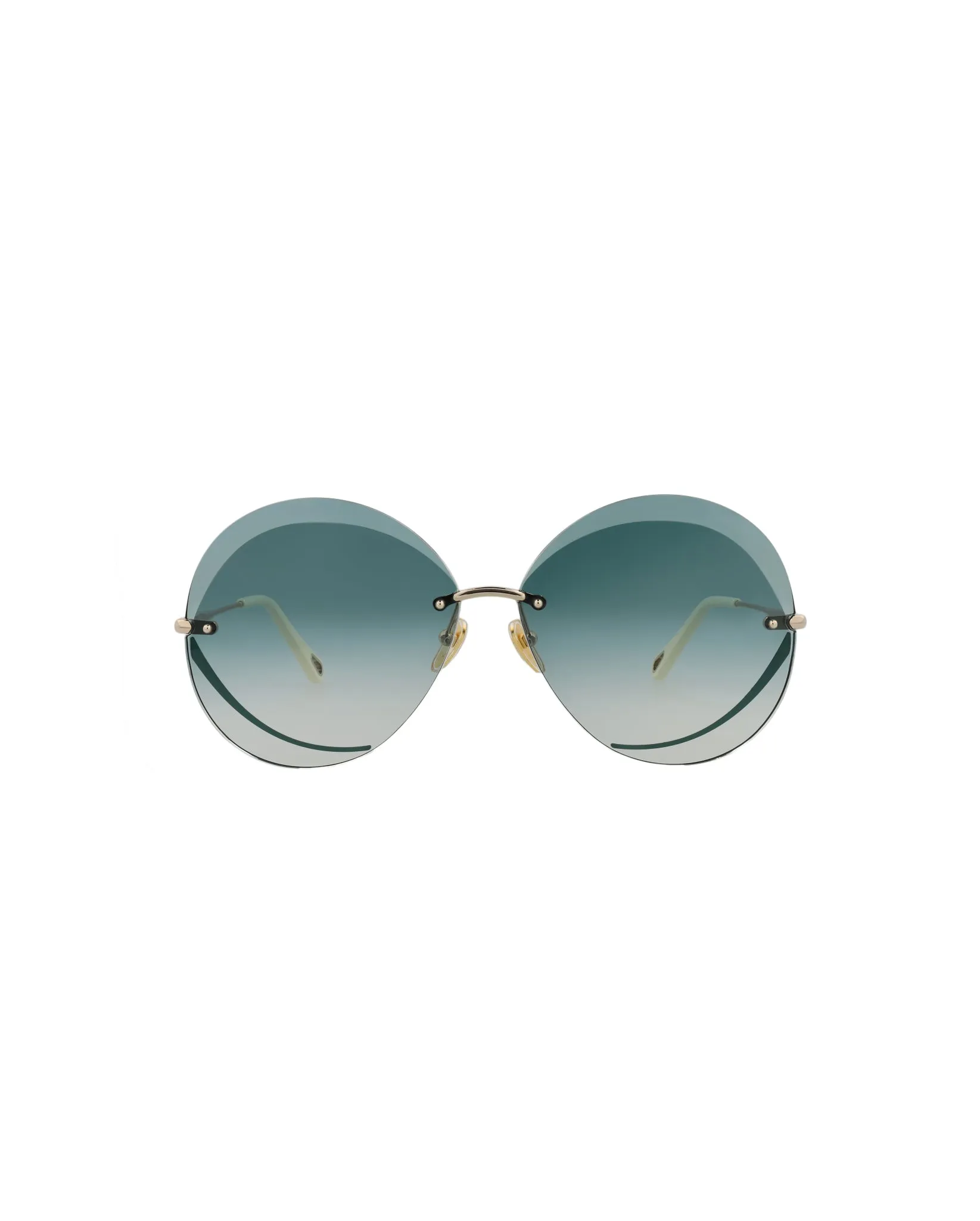 Round-Frame Metal Sunglasses