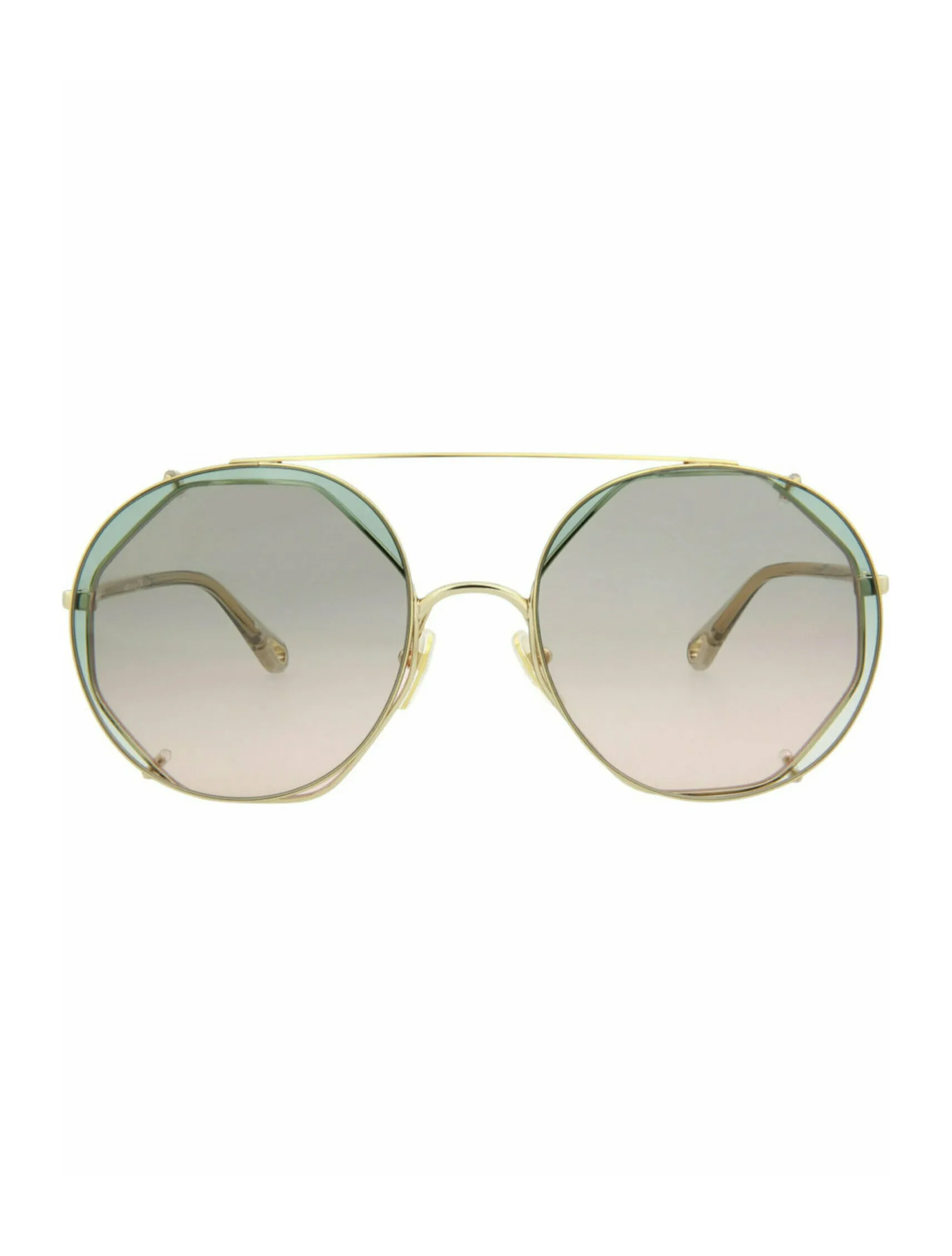 Round-Frame Metal Sunglasses