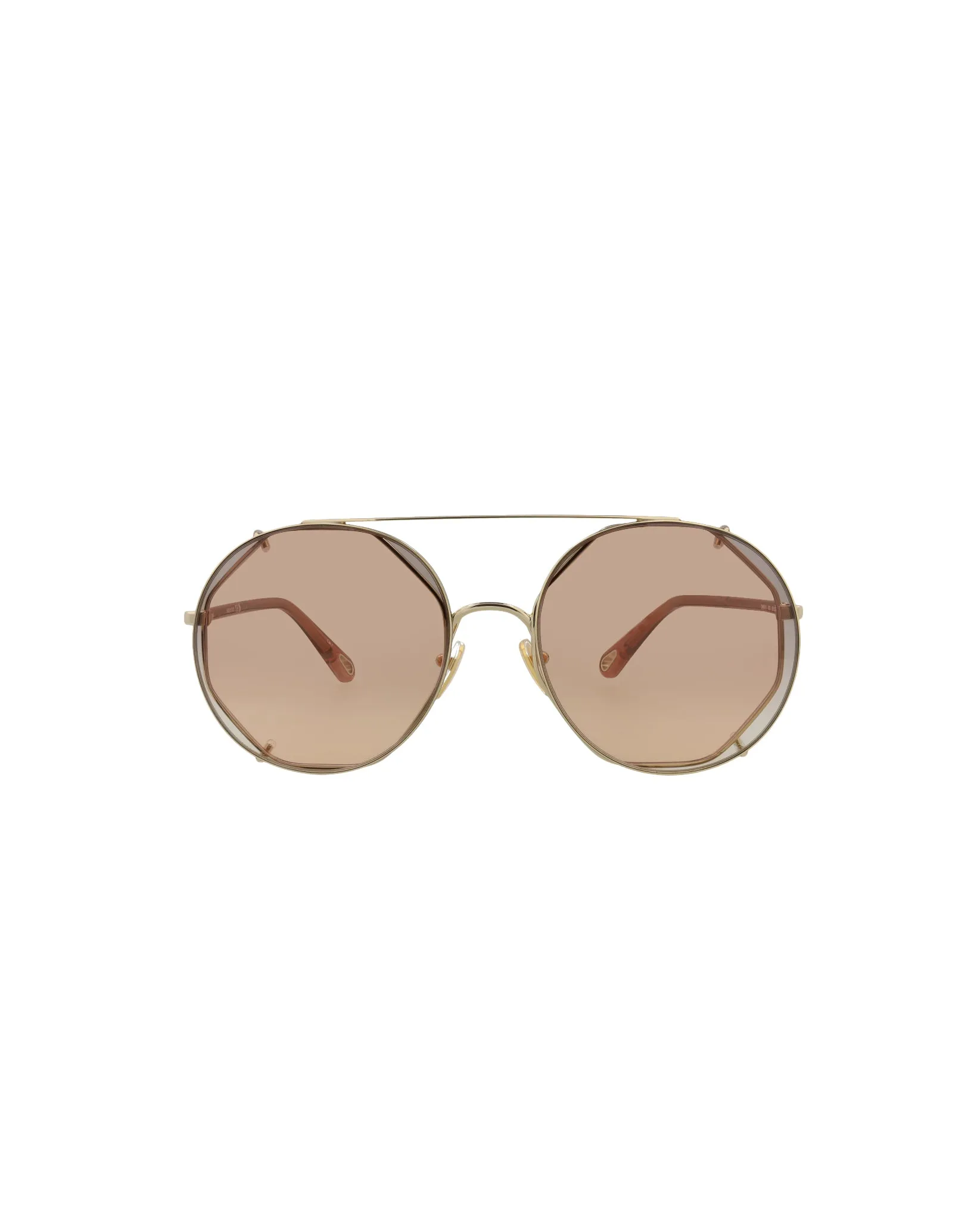 Round-Frame Metal Sunglasses