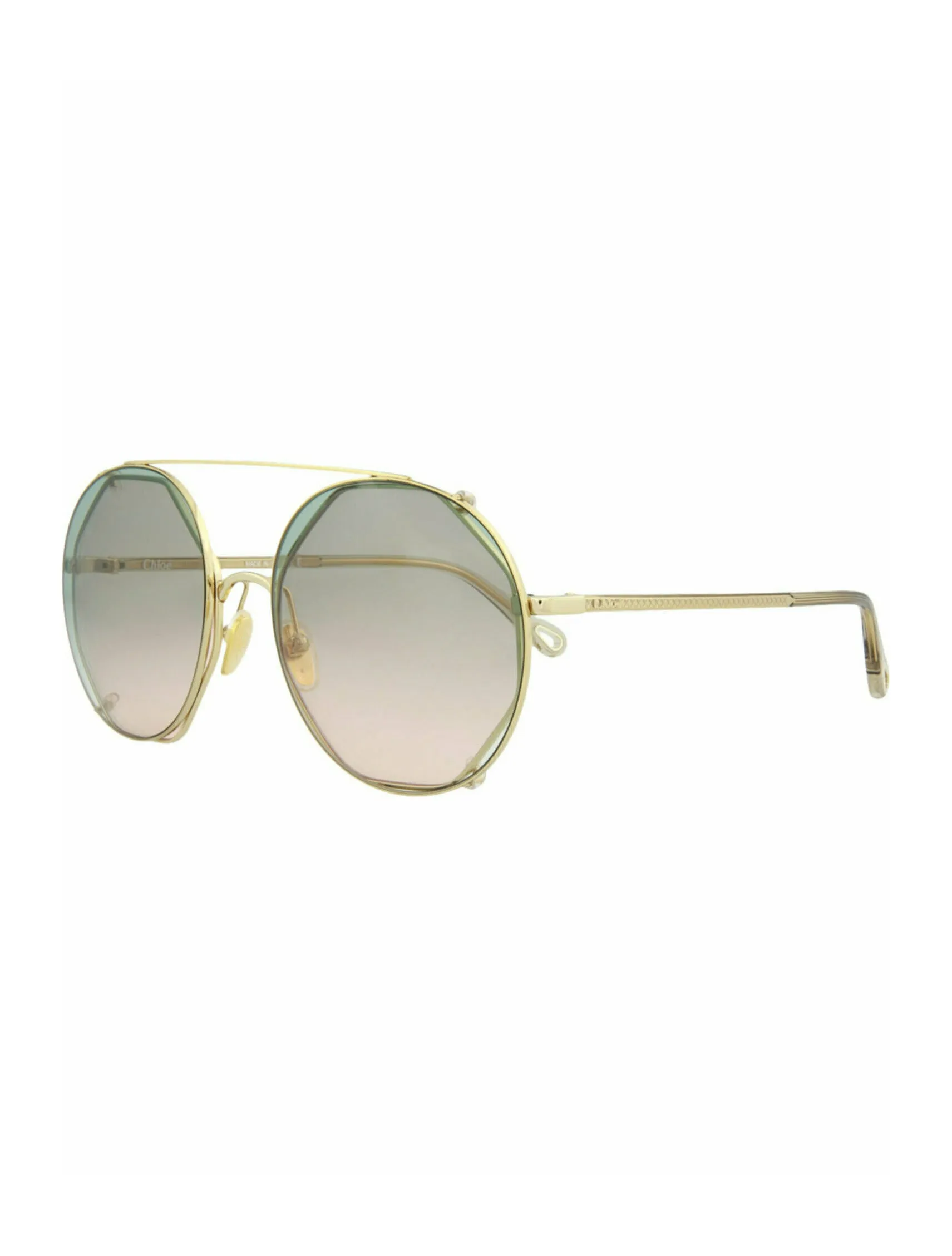 Round-Frame Metal Sunglasses