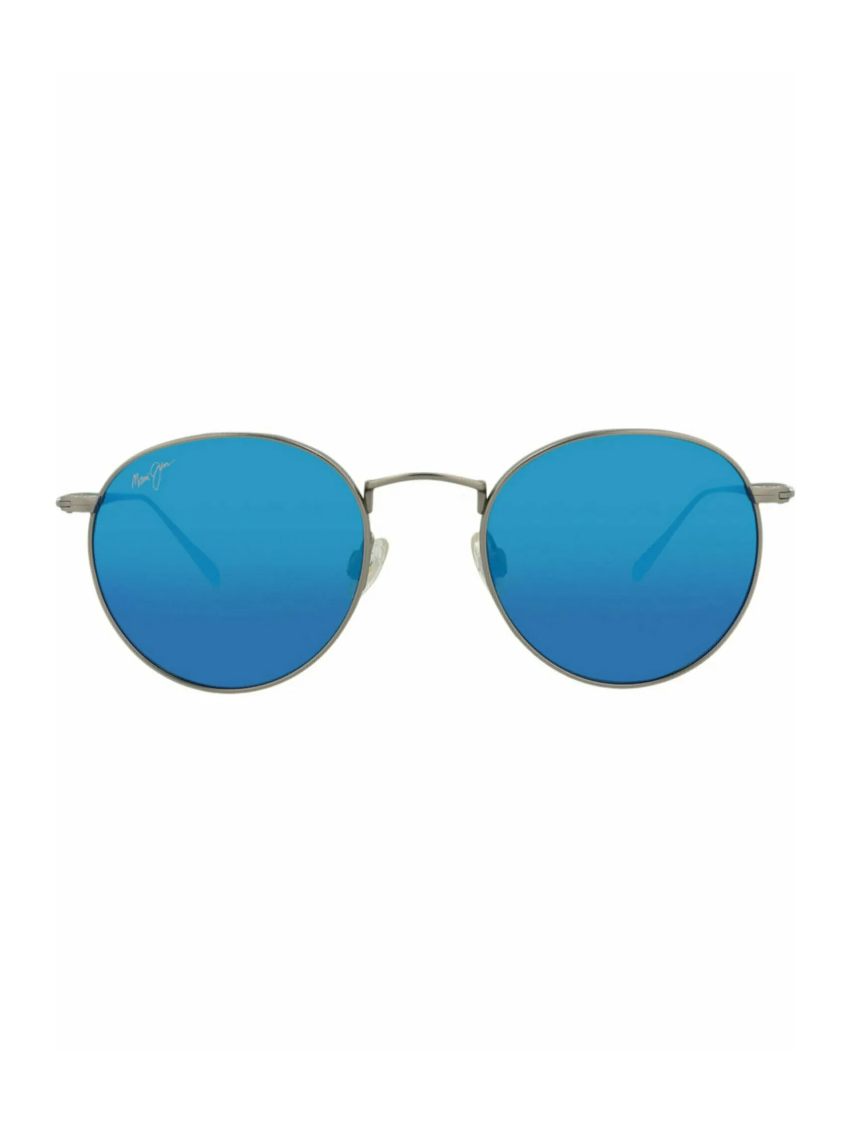 Round-Frame Titanium Sunglasses