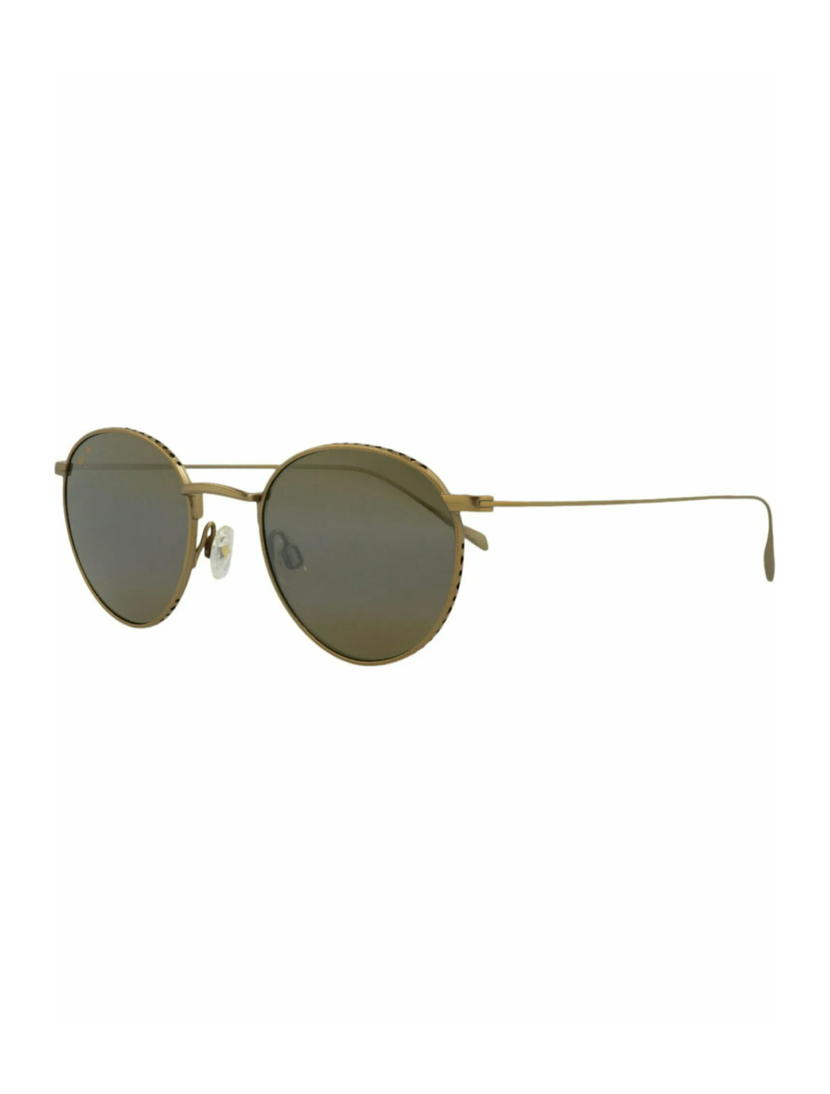 Round-Frame Titanium Sunglasses
