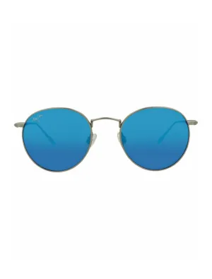 Round-Frame Titanium Sunglasses