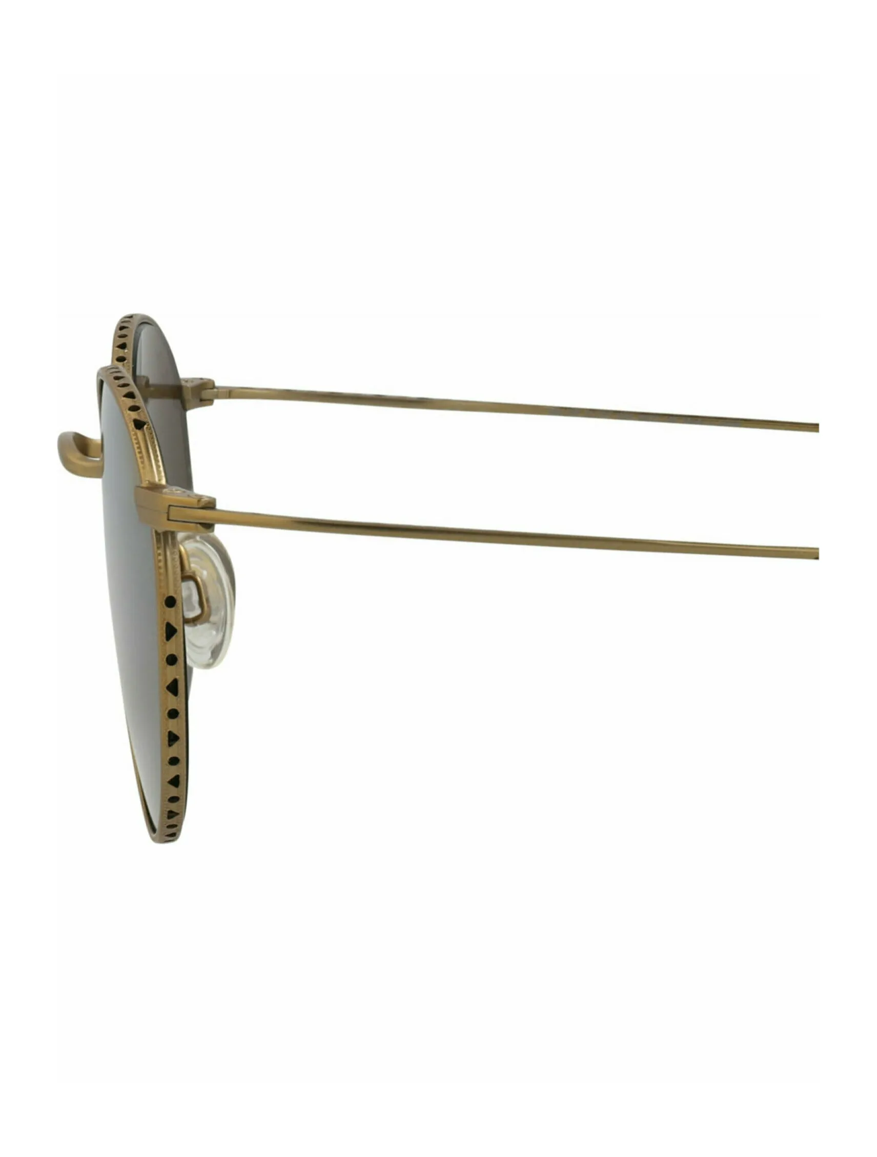 Round-Frame Titanium Sunglasses