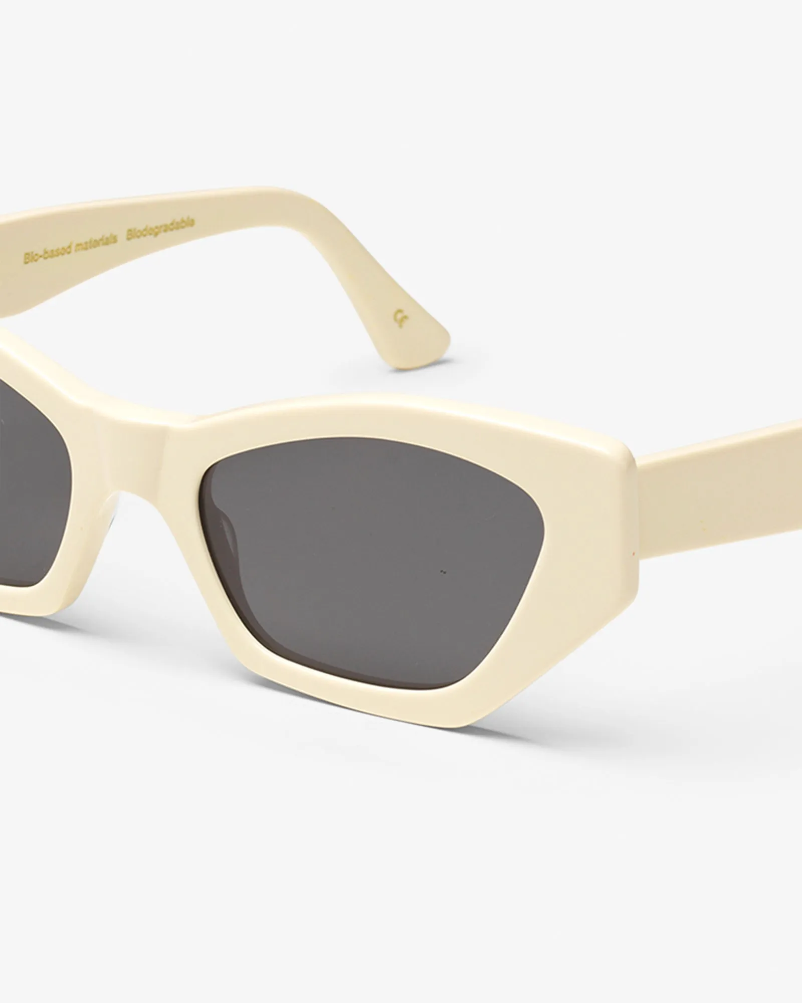 Sunglass 07 - Ivory White Solid - Black