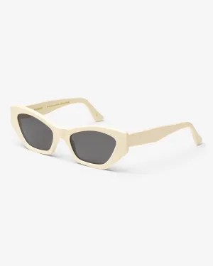 Sunglass 07 - Ivory White Solid - Black