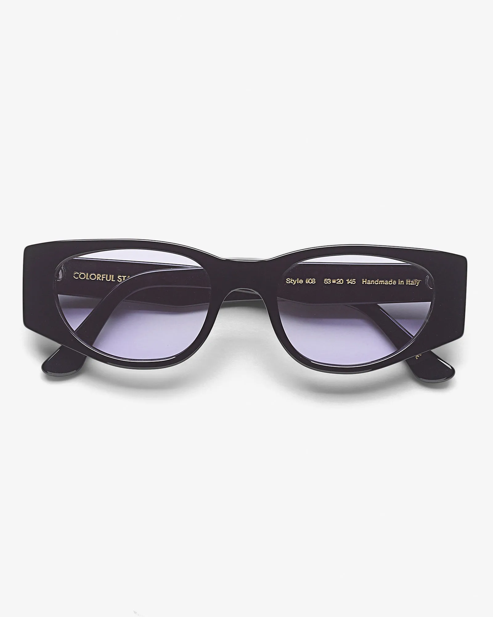Sunglass 08 - Deep Black Solid - Lavender