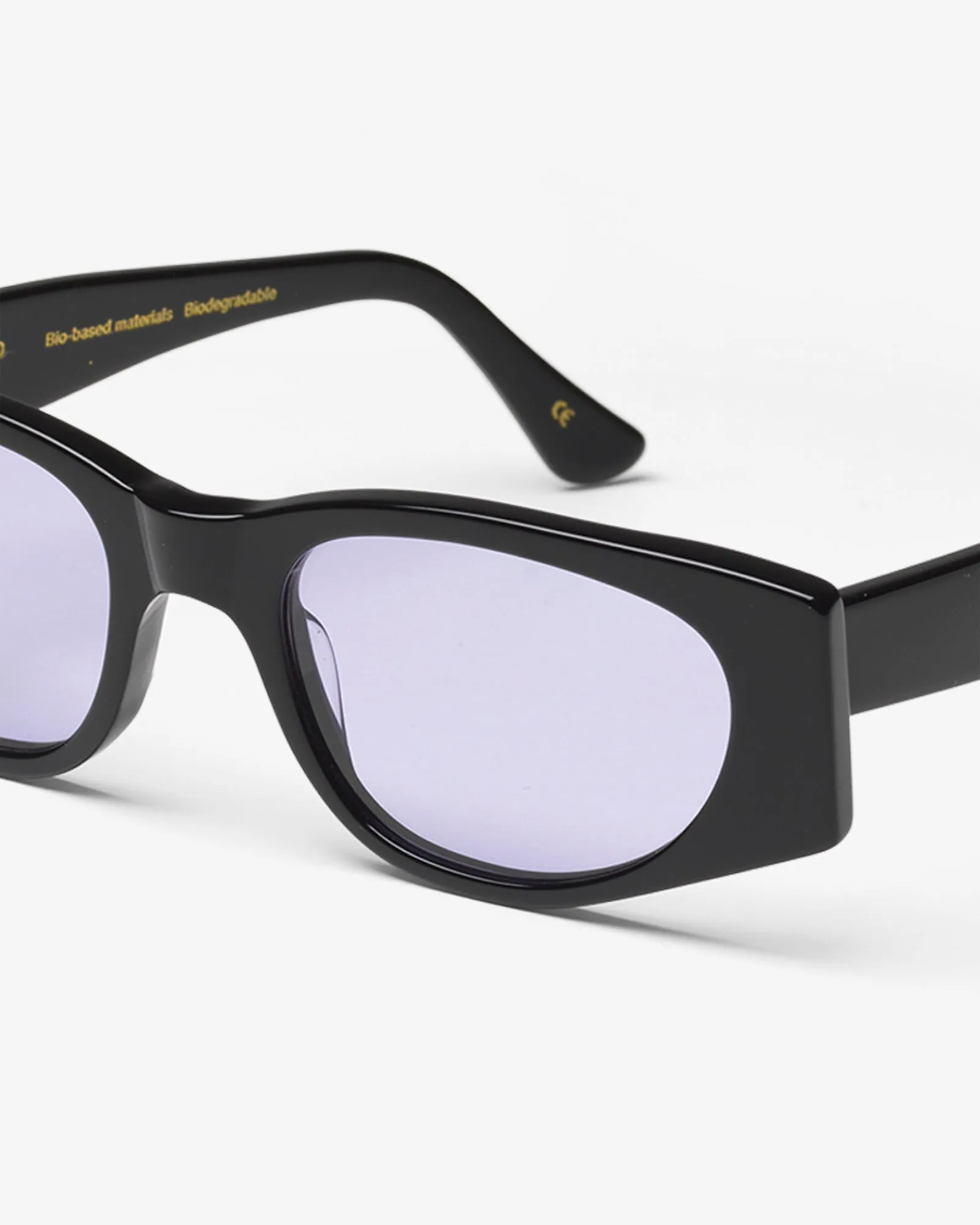 Sunglass 08 - Deep Black Solid - Lavender