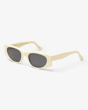 Sunglass 08 - Ivory White Solid - Black