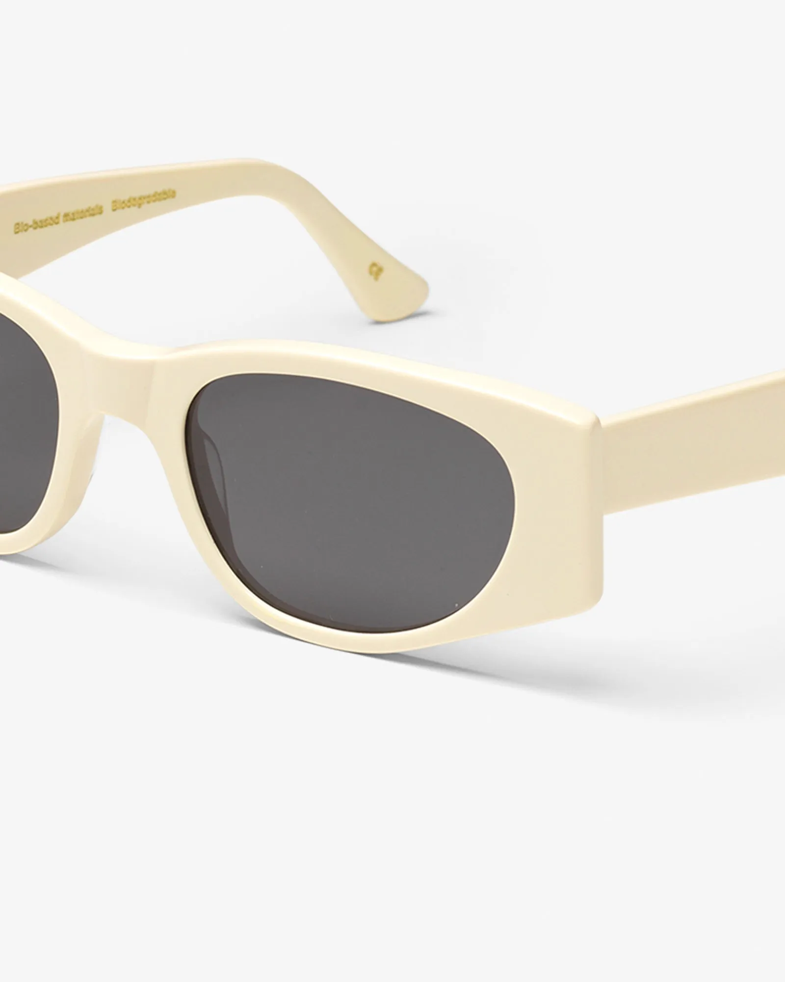 Sunglass 08 - Ivory White Solid - Black