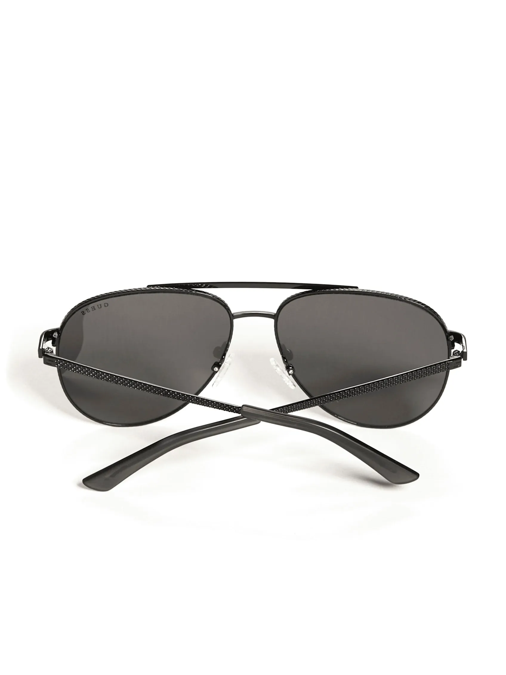Textured Metal Aviator Sunglasses