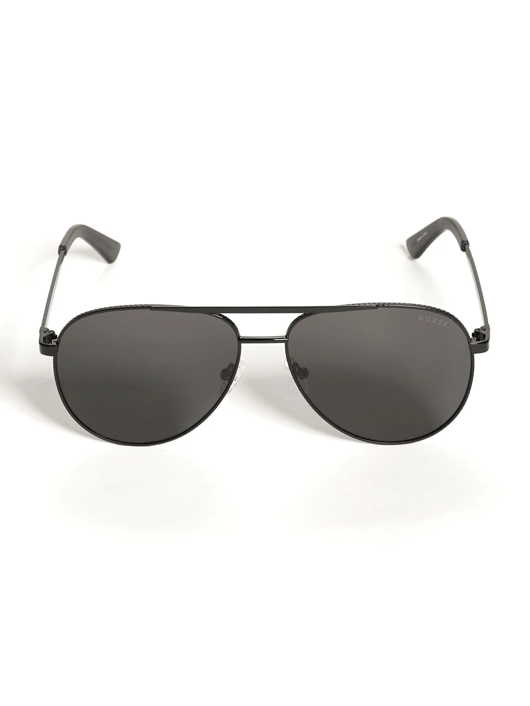 Textured Metal Aviator Sunglasses