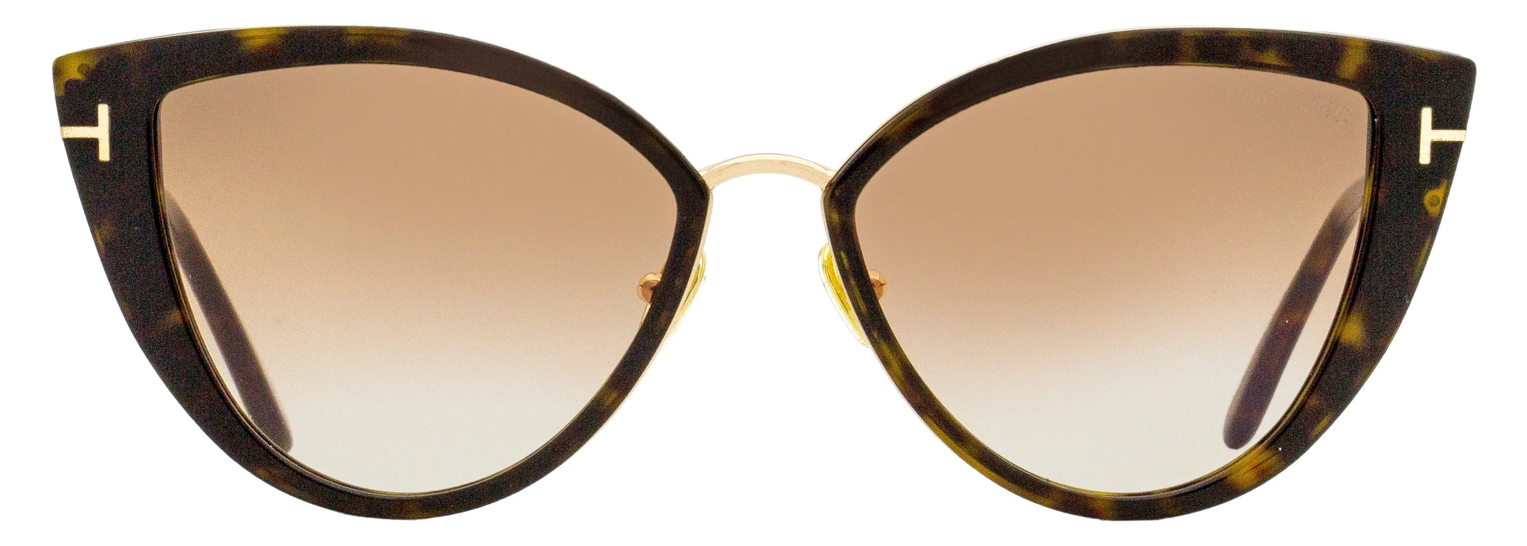 Tom Ford Women's Cat Eye Sunglasses TF868 Anjelica-02 52F Dark Havana/Gold 57mm