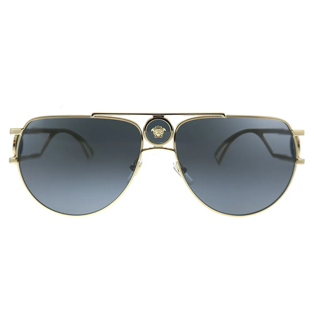 Versace  VE 2225 100287 Unisex Aviator Sunglasses